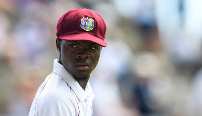 Alzarri Joseph in action during the second Test Associated Press