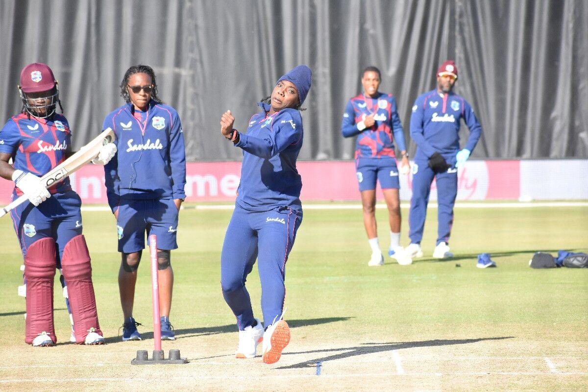 GETTING READY: West Indies women cricketers train during their visit to England last year.--Photo: CWI