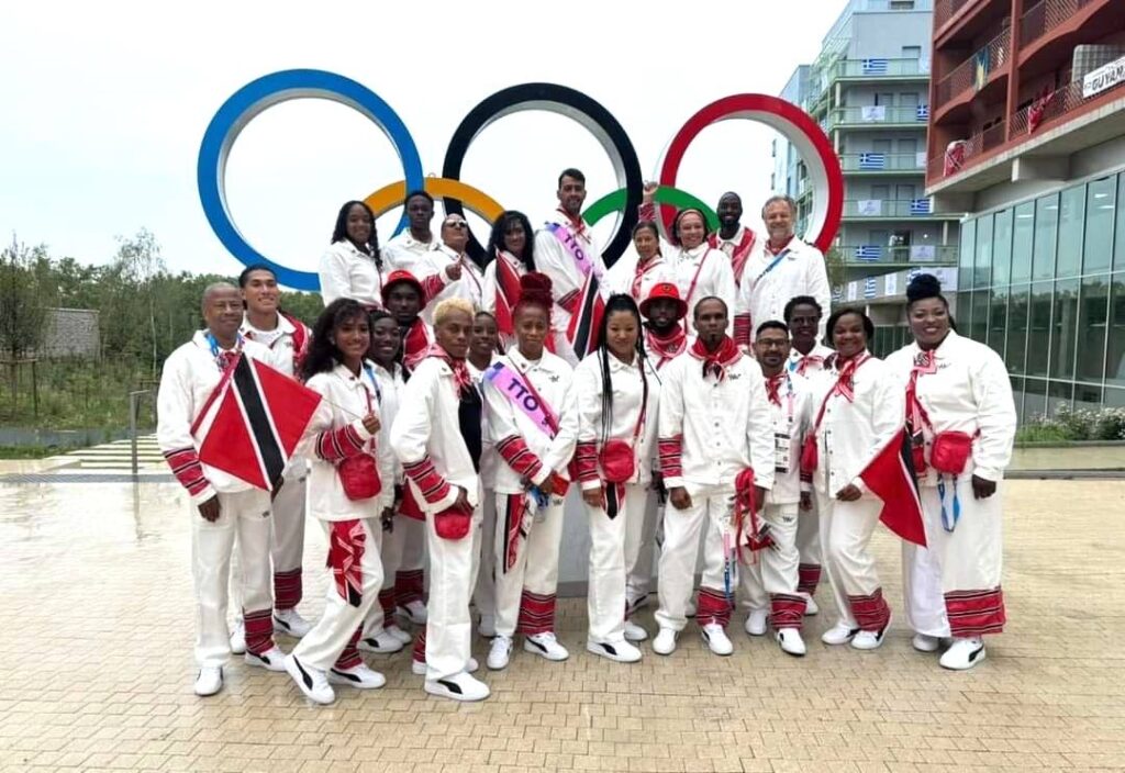 Team TT before the 2024 Olympics opening ceremony. - File photo (Image obtained at newsday.co.tt)