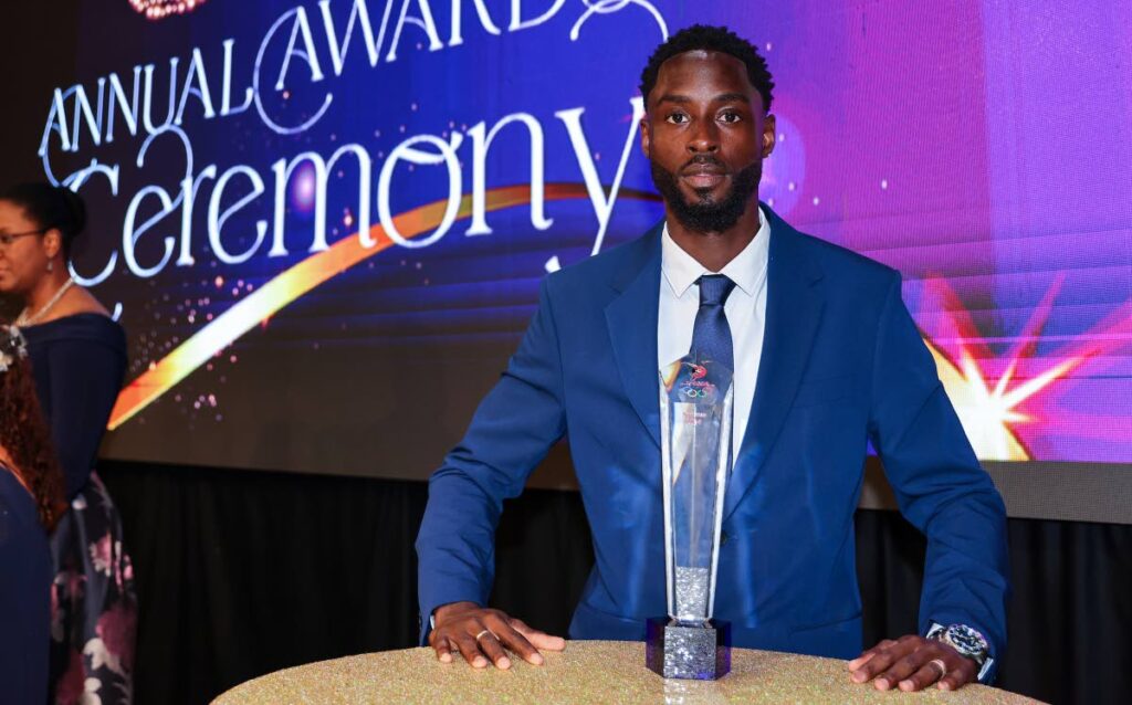 TT sprinter Jereem Richards was named the TT Olympic Committee's (TTOC) Sportsman of the Year during the TTOC's annual awards ceremony, on December 29, at the Government Campus Plaza Auditorium, Port of Spain. - Photo by Daniel Prentice (Image obtained at newsday.co.tt)