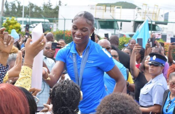 Julien Alfred has been celebrated since her arrival in St Lucia on Tuesday. (Image obtained at guardian.co.tt)