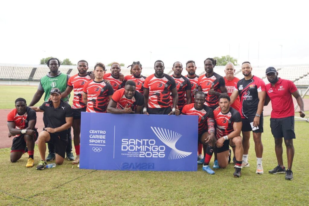 TT senior men's rugby team, beat Bermuda 29-5, on November 23, during their match at the 2025 RAN Sevens tournament at the Larry Gomes Stadium in Malabar. The team qualified for the 2026 Caribbean American and Caribbean Games. - Photo courtesy RAN (Image obtained at newsday.co.tt)